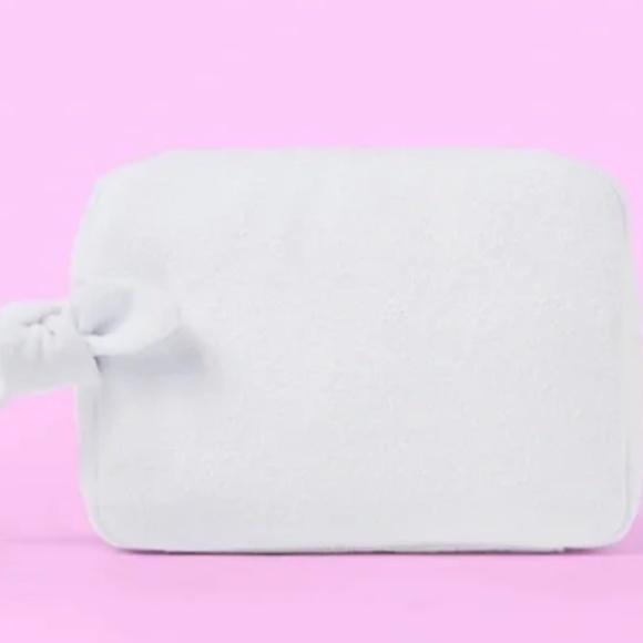 NEW STONEY CLOVER LANE X TARGET WHITE TERRY CLOTH LARGE POUCH - Picture 2 of 5